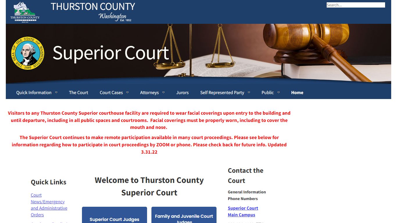 Thurston County | Superior Court | Home